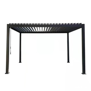 Pérgola Bioclimática de Aluminio para Jardín Exterior con Persianas Ajustables Motorizadas de Tamaño Personalizado - Product Image 3