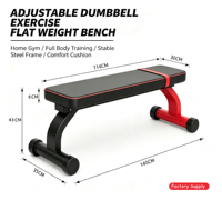 Banco de Ejercicios Ajustable de Alta Resistencia para Mancuernas, Capacidad de Carga de 300 kg, Estructura de Acero Estable, para Entrenamiento Muscular, Uso Doméstico y Comercial
