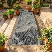 Dalles de granit gris et blanc brossé, écologiques et naturelles, de style moderne, directement de l'usine TY, pour comptoirs de cuisine et sols de villas et parcs, Shandong