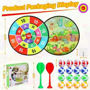 Children Double-sided Dartboard Indoor Fun Party Play Game Sticky Balls Large <b>Dart</b> Board for Kids - Product Image 5
