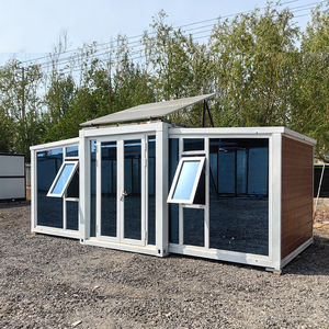Bảng điều khiển năng lượng mặt trời 20ft mở rộng container nhà prefab mô-đun Nhà Màu Xanh lá cây được xây dựng tùy chỉnh phòng sẵn sàng-made nhà bất động sản - Product Image 1