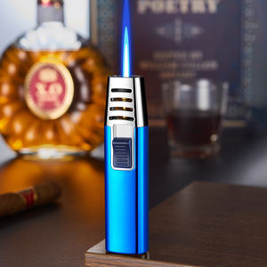 ไฟแช็คพกพาแบบมีโลโก้ ไฟแช็คพ่นไฟสำหรับจุดซิการ์ ปืนพ่นไฟสำหรับบาร์บีคิว ครัว กำจัดควัน ไฟแช็คโลหะขนาดใหญ่ ไฟแช็คแบบพ่นไฟแรงสำหรับจุดบุหรี่ ใช้แก๊สบิวเทน - Product Image 4