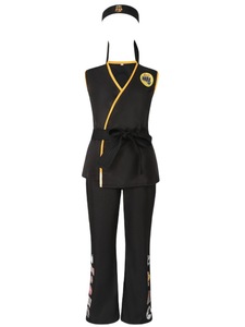 Costume Cosplay Karate Kids KOF <span class=keywords><strong>Cobra</strong></span> <span class=keywords><strong>Kai</strong></span> per Bambini e Adulti, Kimono Nero e Bianco, Fascia per Capelli, Tuta per Feste di Halloween - Product Image 3