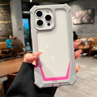 Étui de téléphone robuste épais de luxe pour iPhone 16 Pro Max Plus étuis pare-chocs clair antichoc couverture rigide pour iPhone 16