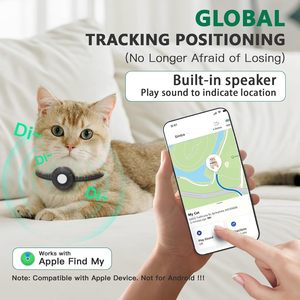 HONGTOP H ปลอกคอติดตามแมว GPS ไนลอน ติดตามแบบเรียลไทม์ รองรับแอพ iOS สำหรับแมว - Product Image 2