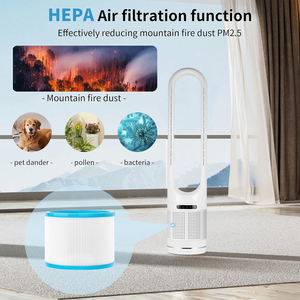 <span class=keywords><strong>Ventilateur</strong></span> <span class=keywords><strong>purificateur</strong></span> d'air électrique sans pales avec lumière UV et télécommande, élimination du formaldéhyde pour hôtels et usage domestique - Product Image 4