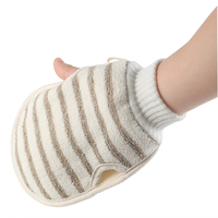 Guantes Exfoliantes Personalizados al por Mayor con Logotipo, Manoplas Espumantes, Exfoliante Corporal, Removedor de Piel Muerta, Regalo para Ducha y Spa, OEM Loofah