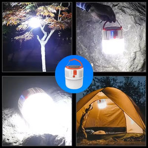 Lampe solaire d'extérieur, lumière d'urgence portable, rechargeable, batterie au lithium solaire, lanterne LED à intensité variable, étanche, pour le camping, la tente - Product Image 6