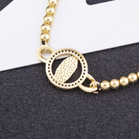 QIKU, pulsera redonda de cristal con incrustaciones de circón de la Virgen María de alta calidad, cuentas hechas a mano, cadena ajustable, regalo de joyería religiosa Unisex