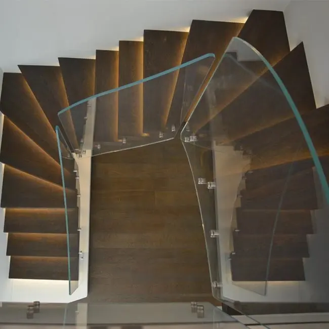 DAIYA DAIYA 304 s.sステンレス鋼屋内手すり手すり階段ガラス階段DIYフローティング彫刻木製階段