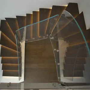 DAIYA DAIYA 304 s.s Stainless Steel indoor Handrail Balustrade Staircase Glass Stairs diy floating carved wood staircase