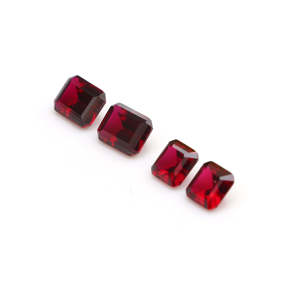 Piedras Preciosas Sueltas de Rubí Sintético con Corte Esmeralda, Piedras Octogonales Rojas en Varios Tamaños para Engaste y Diseño de Joyería Personalizada - Product Image 3