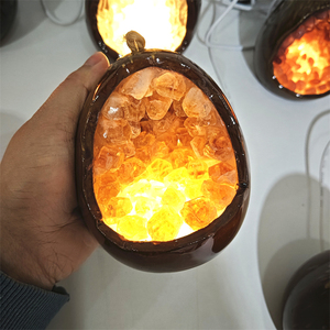 Lampada a Forma di Uovo in Cristallo di Ametista Naturale per Meditazione, Vendita all'Ingrosso - Product Image 5