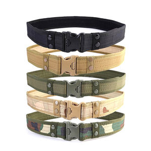 Ceinture tactique en toile Oxford camouflage pour homme avec boucle en plastique à dégagement rapide en nylon pour activités de plein air - Product Image 1