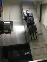 Tour CNC à lit incliné à faible coût TCK50 A2-6, 6 broches, 12 stations, pour le travail des métaux