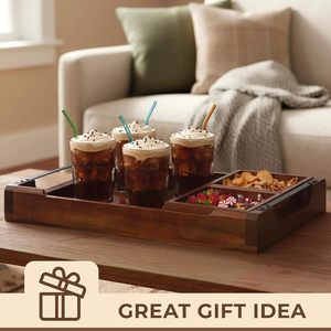 Elegante Vassoio di <span class=keywords><strong>Servizio</strong></span> in Legno - Design Modulare per Servire Cibo, Frutta, Snack, Antipasti e Dessert alle Eventi - Product Image 6
