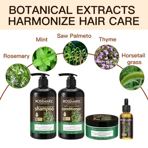 Usine OCCA Oem Ensemble shampooing et après-shampoing pour la croissance des cheveux à l'huile d'arbre à thé et romarin, organique et biologique, personnalisé et végétalien