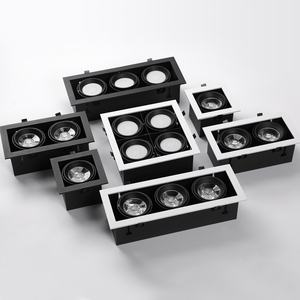 PULUOTI 148mm*148mm*160mm Đèn <span class=keywords><strong>LED</strong></span> âm trần có thể thay thế bóng đèn AR80 COB 12W <span class=keywords><strong>18W</strong></span> Đèn trần AC110 220V - Product Image 2