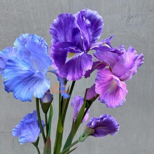 Flor violeta floral de seda artificial grande de <span class=keywords><strong>IRIS</strong></span> morado impreso en 3D DE LA KEWEI-J847 - Product Image 2