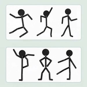 Cartes d'action, Figurines de sportifs en bois, Jeu de correspondance du corps humain, Jouets Montessori en bois - Product Image 4