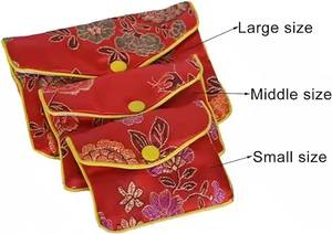 Pochettes à bijoux en soie Sacs à bijoux pour cartes Sacs à fermeture éclair pour bijoux - Product Image 2