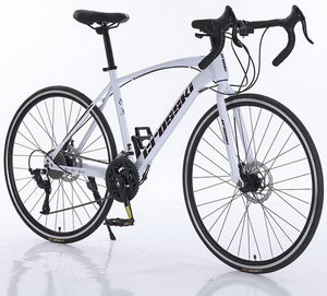Vélo de course sur route 700C, 21 vitesses, freins à disque, cadre rigide (sans amortisseur arrière), fourche en acier, jantes en alliage d'aluminium, ordinaire - Product Image 2