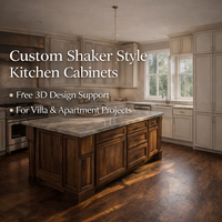 Gabinetes de Cocina Estilo Shaker Multifamiliares para Edificios de Apartamentos, Viviendas para Estudiantes, Residencias para Personas Mayores y Proyectos Residenciales de Alquiler