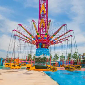 Emozionante divertente parco divertimenti giostre all'aperto per gite per adulti attrazione fornitore della cina flying drop tower ride in vendita