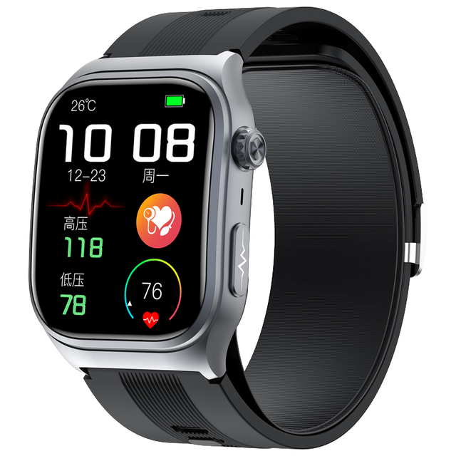 2025 S15 Health Monitoring Elderly Smart Watch 2.06inch Amoled Screen BT Call SOS Call Sport Smartwatch for Men