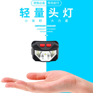 Lightweight Headlamp 2000mAh Rechargeable LED High Brightness Adjustable for Night Running Hiking Emergency - Product Image 1