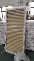Persianas de Protección Contra Lluvia y Tormentas con Perfil Fijo y Extruido, con Apertura Horizontal, Diseño Moderno para Uso en Exteriores