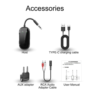 BF05 2'si 1 arada Kablosuz Verici Alıcı 3.5mm AUX Araç Hoparlörü 10M Menzil 13H/20H Pil Ömrü BT Ses Adaptörü Araba için - Product Image 4