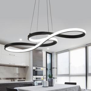 Popolare Lampadario <span class=keywords><strong>a</strong></span> <span class=keywords><strong>Sospensione</strong></span> <span class=keywords><strong>a</strong></span> Tre Anelli per Ristorante Moderno Nero Decorativo per Studio e <span class=keywords><strong>Soggiorno</strong></span> - Product Image 2