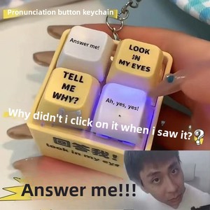 Answer Me Fantasy Series Lookmyeyes Jouet à bouton de décompression en plastique avec son, voix, clavier, prononciation et lumière, à partir de 14 ans - Product Image 2