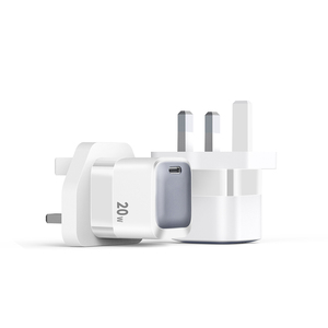 Cargador USB C de 20W con Logotipo Personalizado, Adaptador de Carga Rápida <span class=keywords><strong>GaN</strong></span>, Enchufe del Reino Unido, Cargador Rápido PD, Proveedor Mayorista - Product Image 1