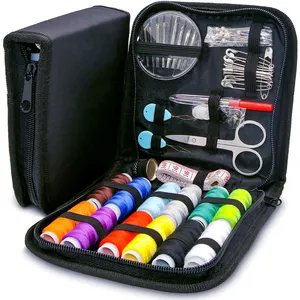 Kit de costura com agulha e rosca, kit de armazenamento para viagem, ferramentas profissionais, organizador para costura