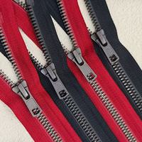Haute qualité pour YKK 3 #   5 #   8 #   10 #   Fermeture éclair à double tête en résine métallique imitation, à ouverture automatique, pour sacs, vêtements, chaussures et textiles de maison