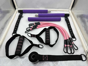 3 Section Resistance <b>Band</b> Fitness Bar Tension Rope <b>Workout</b> Equipment Pilates Bar Set Home Pilates Essentials Kit for Home Gym - Product Image 3