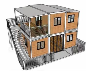 Casa Contenedor Modular Prefabricada de Acero al por Mayor, de 20 pies y 40 pies, Oficina Moderna, Portátil, Móvil, Expandible, Transpirable y de Instalación Rápida - Product Image 1