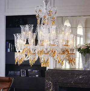 Europa cổ điển charleston pha lê ánh sáng mặt dây chuyền truyền thống pháp treo đèn có thể điều chỉnh chiều cao trang trí đèn chùm - Product Image 2