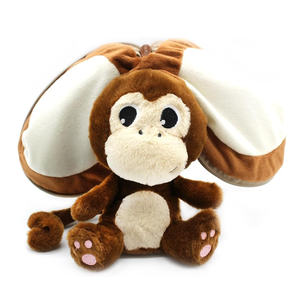 Cocco reversibile alla scimmia <span class=keywords><strong>2</strong></span> in 1 peluche peluche CPC per bambini che trasformano regali di compleanno di Sorytelling peluche da cocco a scimmia - Product Image 2