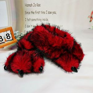 Funny Animals Paws Cotton <strong>Slippers</strong> Cartoon Warm Unisex Home Monsters <strong>Claw</strong> Party Plush <strong>Slippers</strong> - Product Image 1