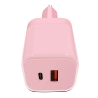Chargeur mural rapide GaN double port 35W PD 3.0, charge 5V/3A, chargeur pour écouteurs, montre connectée, téléphone portable, ports USB Type-C