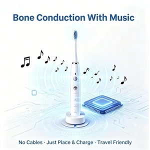 <span class=keywords><strong>Cepillo</strong></span> <span class=keywords><strong>de</strong></span> <span class=keywords><strong>Dientes</strong></span> Eléctrico <span class=keywords><strong>con</strong></span> Conducción Ósea y Guía Musical, Fabricante OEM ODM, 9 Modos, IPX7, Carga Inalámbrica - Product Image 1