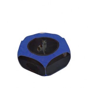 Tente portable pour animaux de compagnie BSCI Factory, avec tunnel rond, facile à assembler, pour cochons d'Inde, lapins, hamsters, utilisable en intérieur et en extérieur - Product Image 1