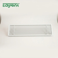 Grille d'aération linéaire en aluminium thermolaqué antirouille, longueur personnalisée, pour maison et commerce, grille d'air conditionné OEM ODM