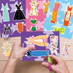 Muñeca de Papel para Recortar, Aprende a Usar <span class=keywords><strong>Tijeras</strong></span>, Corte Seguro para Niños, Vestido de Niña, Maquillaje, Manualidades Creativas, Libro de Actividades DIY, Juguete - Product Image 2