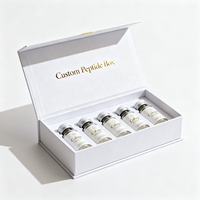 Boîtes rigides personnalisées pour l'emballage de collagène et de peptides avec boîte cadeau haut de gamme en bronze pour médicaments