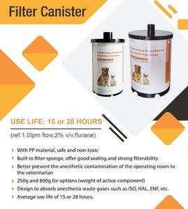 250g versión pequeña Filtro absorbente de gases anestésicos veterinarios para la eliminación de gases en anestesia de mascotas - Product Image 5