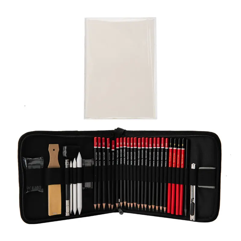 35-Piece Art Supplies Artist Kit Drawing tools Professional Sketch Pencils Set With carrying bags for kids drawing